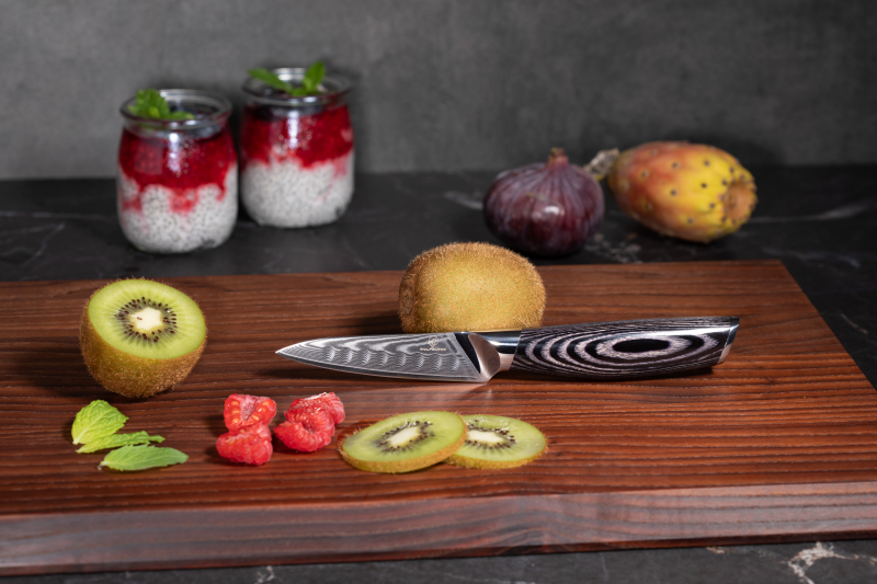 Obst Damastmesser-Santoku-Set Damast Officemesser Küchenmesser Damast-Küchenmesser von Wolfblood LH Lifestyle